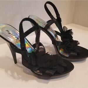 Night Moves Allure New Black Heels Party Comfortable 5 inch Heel Women's Size 8